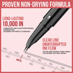 iMethod Curved Eyebrow Pen waterproof formula prevents smudging.