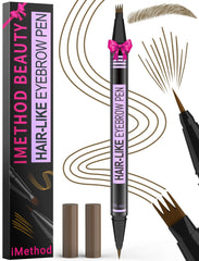 iMethod Eyebrow Pen 4-fork-tip closeup for precise, hair-like brow strokes.