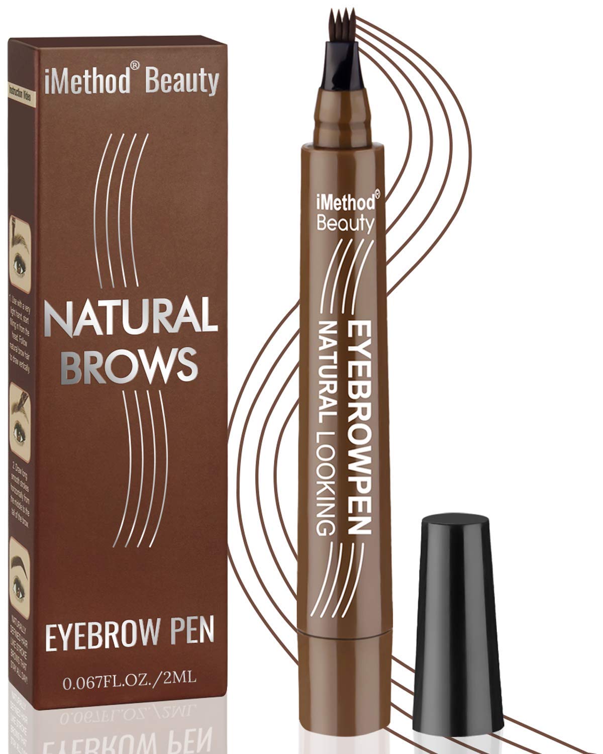 iMethod Eyebrow Pen cap closeup keeps ink fresh for reliable daily use.