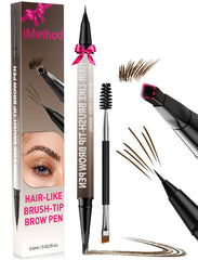 iMethod Eyebrow Pen dual-ended brush close-up for precise brow shaping.