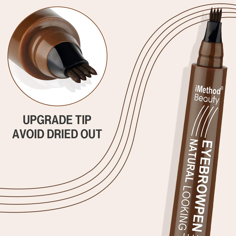 iMethod Eyebrow Pen fork-tip stroke demonstrates hair-like precision.