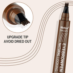 iMethod Eyebrow Pen fork-tip stroke demonstrates hair-like precision.