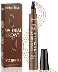 iMethod Eyebrow Pen light brown cap closeup showing secure cap for all-day wear.