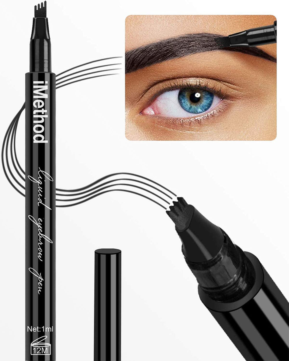 iMethod Eyebrow Pen packaging, travel-ready display for quick touch-ups