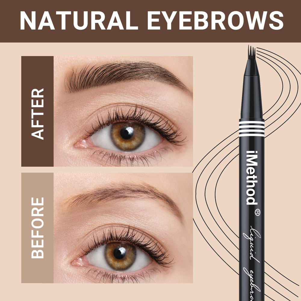 iMethod precision-stroke on brow to fill sparse areas.