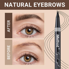 iMethod precision-stroke on brow to fill sparse areas.