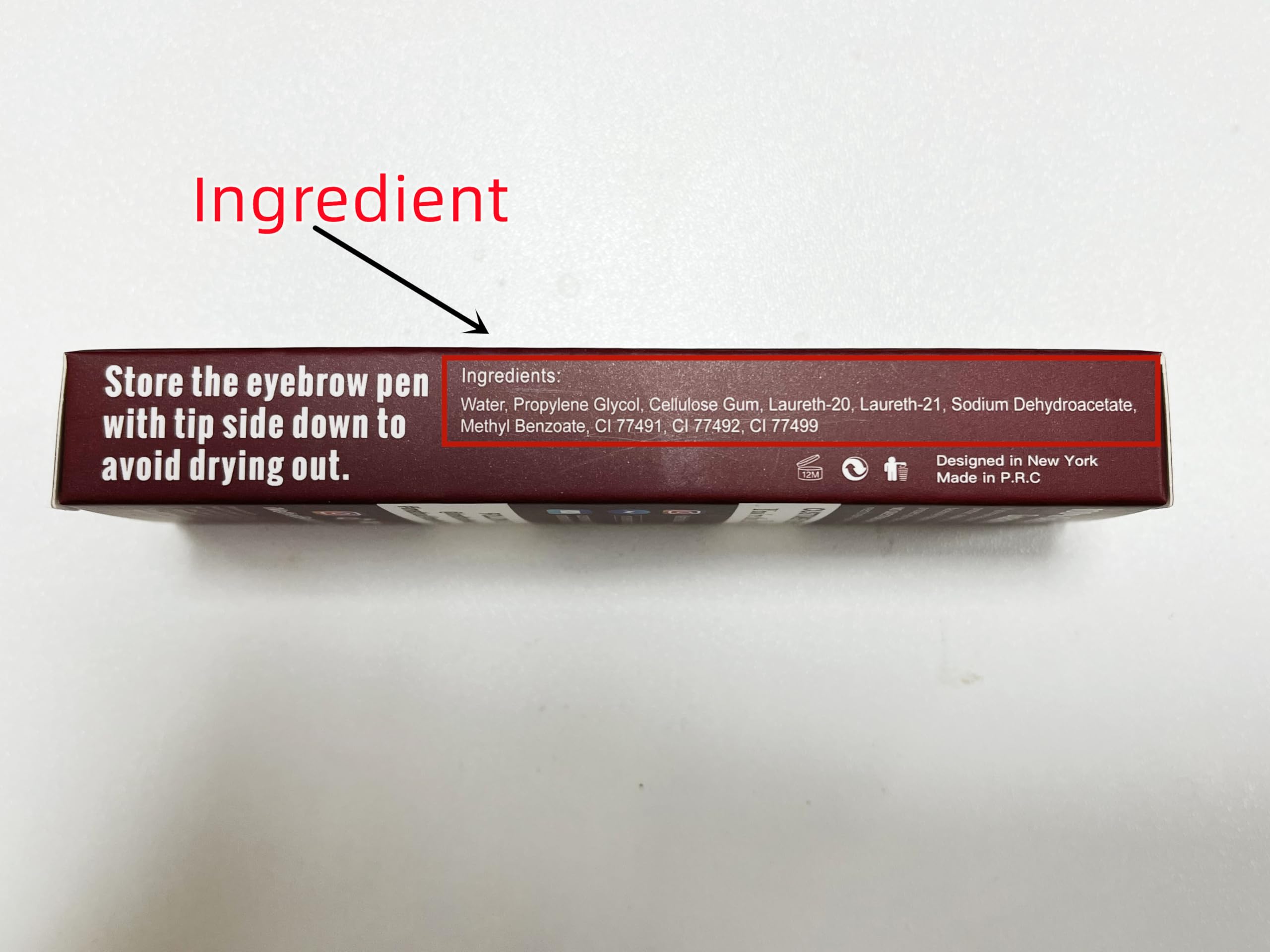 iMethod Eyebrow Pen shake before use gesture for a smooth stroke.
