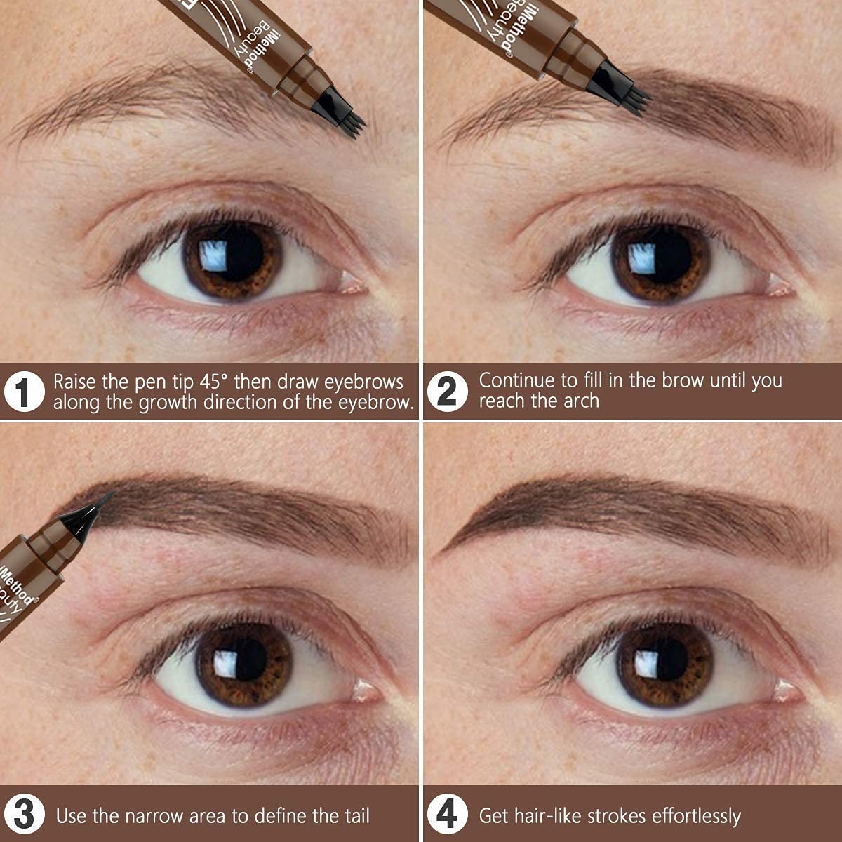iMethod Eyebrow Pen shake-before-use guidance ensures smooth application.