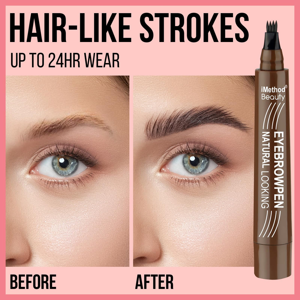 iMethod Eyebrow Pen spoolie brush detail for effortless brow grooming and blending.