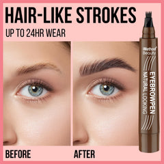 iMethod Eyebrow Pen spoolie brush detail for effortless brow grooming and blending.