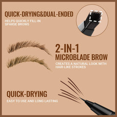 iMethod Eyebrow Pen tip close-up shows ultra-fine microblade-like strokes.