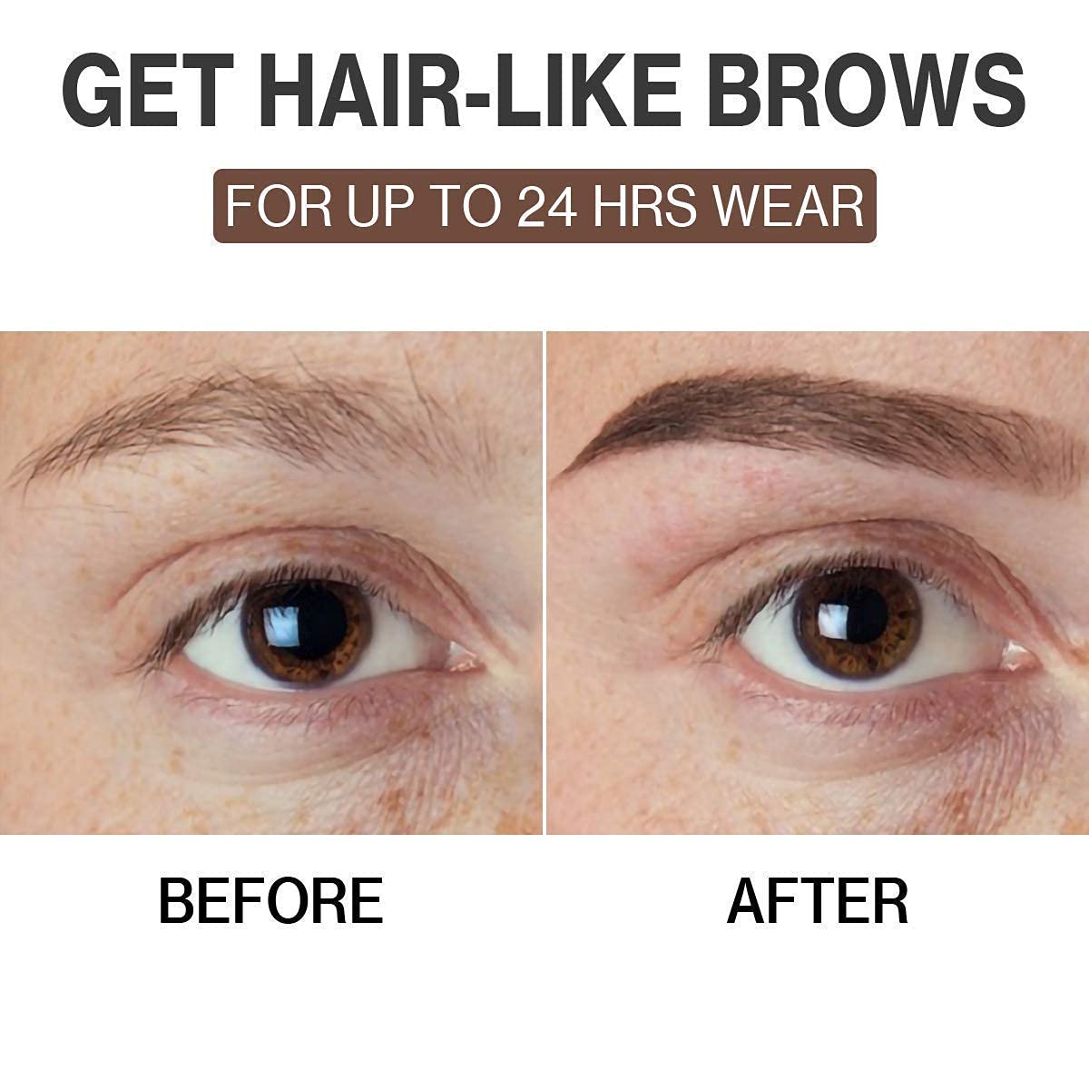 iMethod Eyebrow Pen waterproof swatch demonstrates smudge-proof finish.