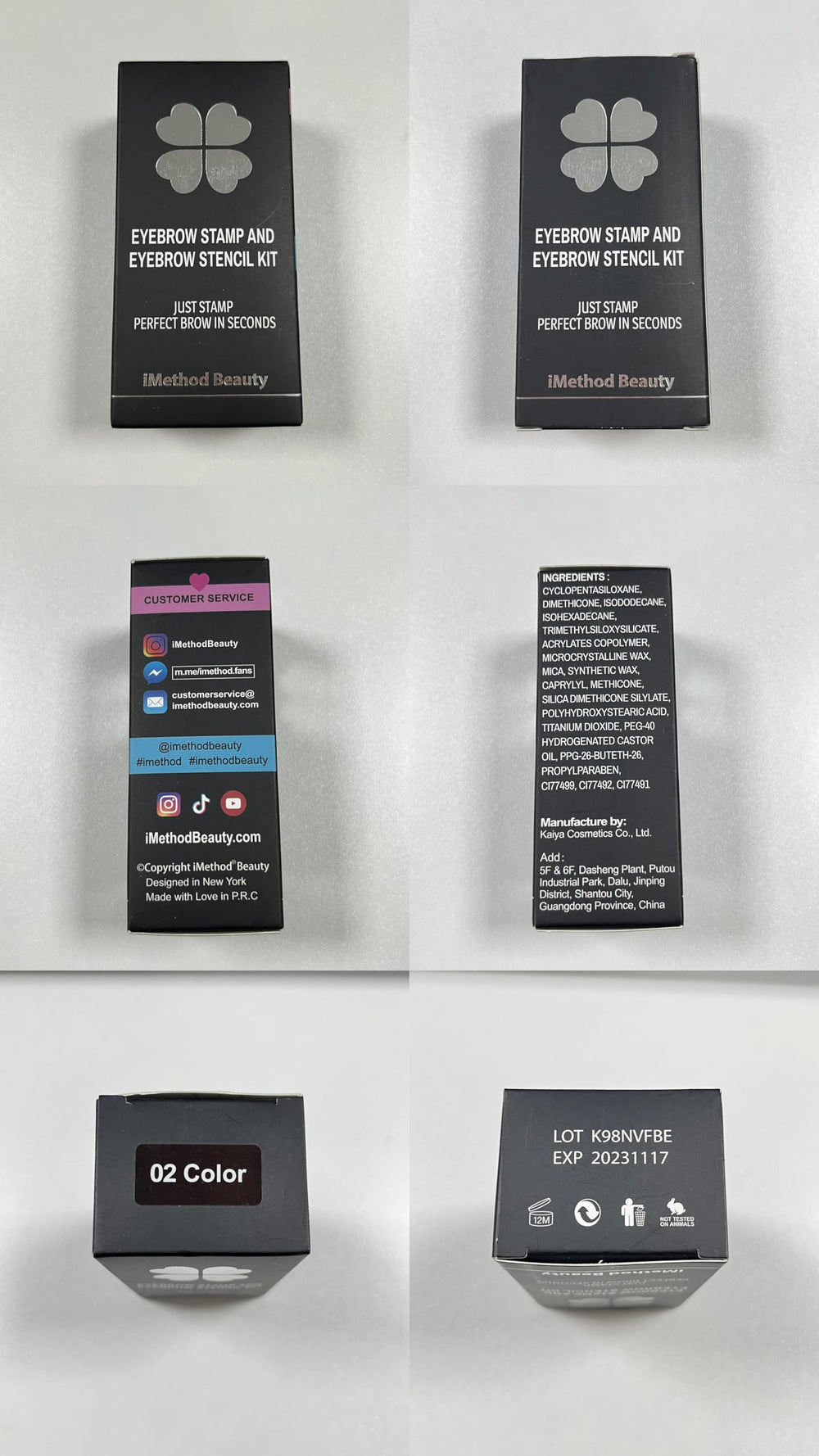iMethod cruelty-free vegan labeling emphasizes ethical brow tools