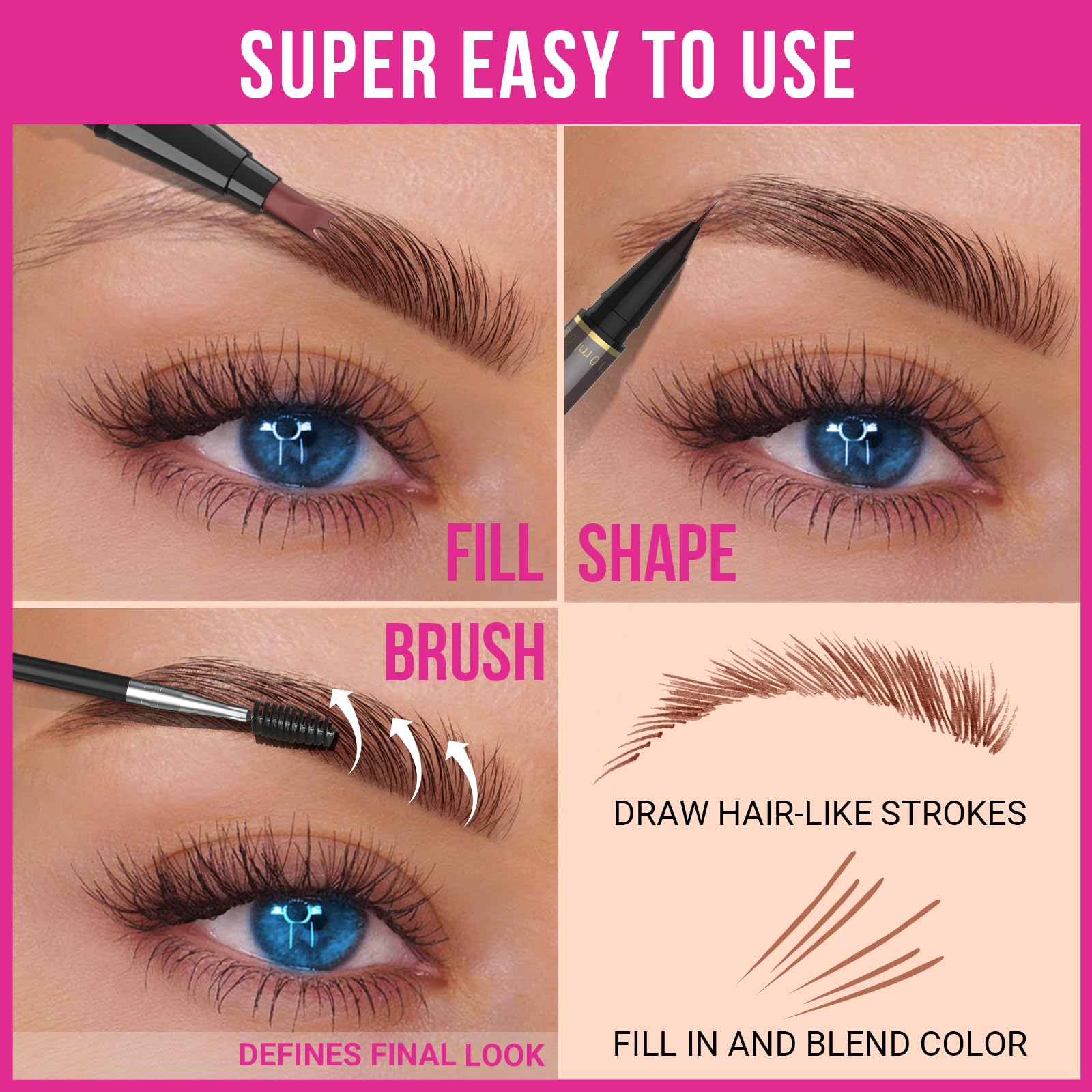 iMethod light brown shade brow tone matches dark blonde to light brown hair