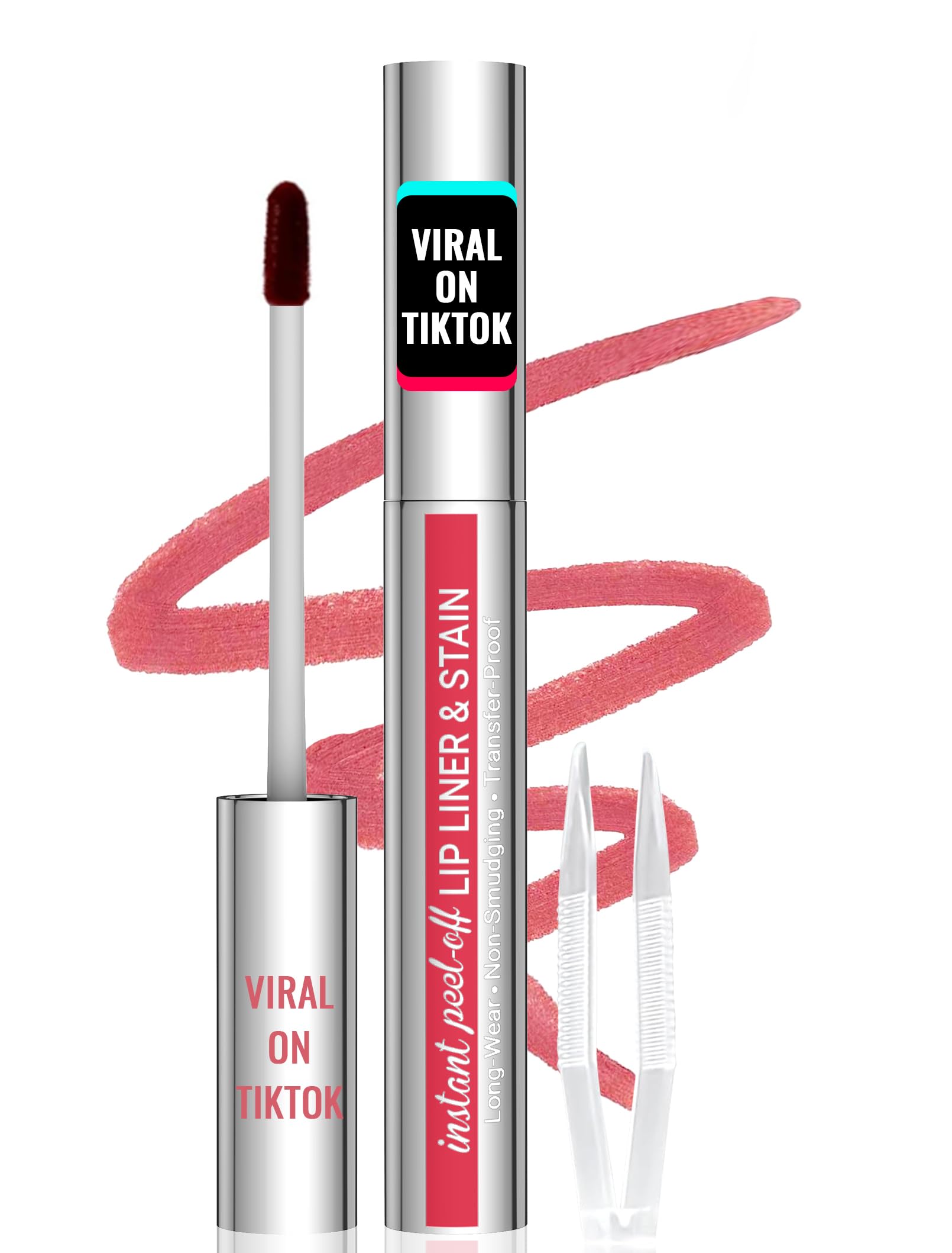 iMethod Lip Stain bottle closeup showing long-lasting nude pink color