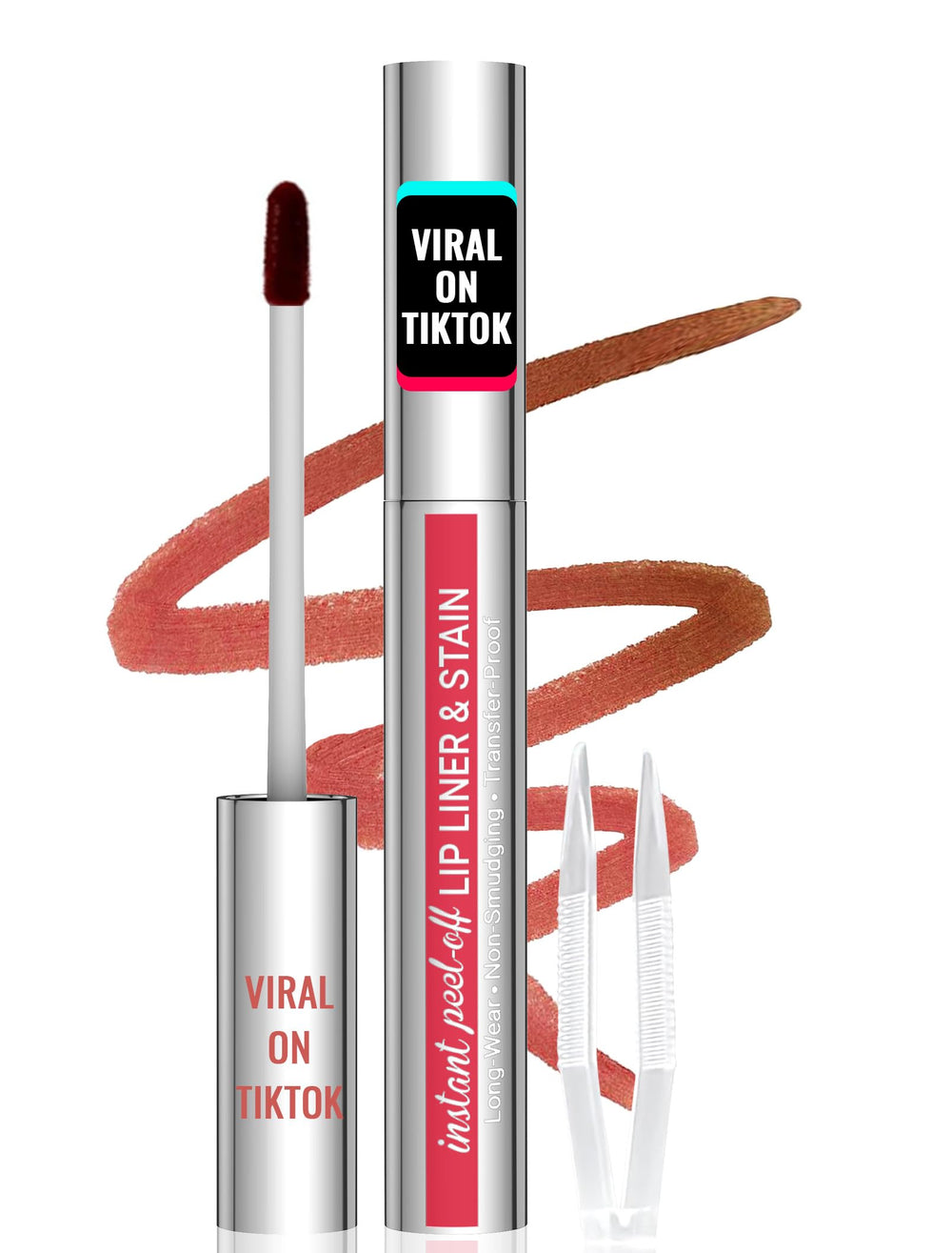 iMethod Lip Stain Cocoa application shows bold color with long-lasting wear and ease of use