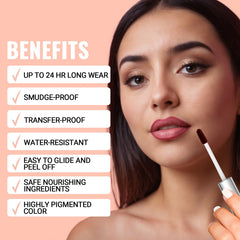 iMethod Lip Stain Cocoa peel-off removal with oil-based makeup remover