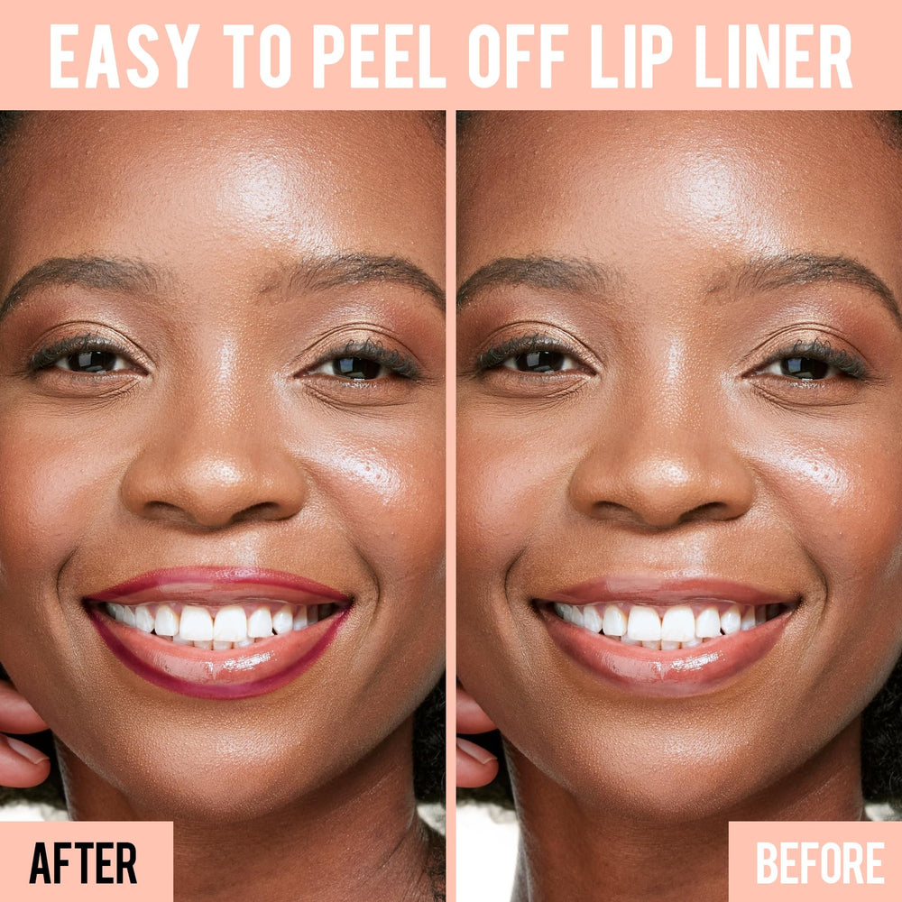 iMethod Lip Stain Cocoa with Tweezer demonstrates precise lip-line application