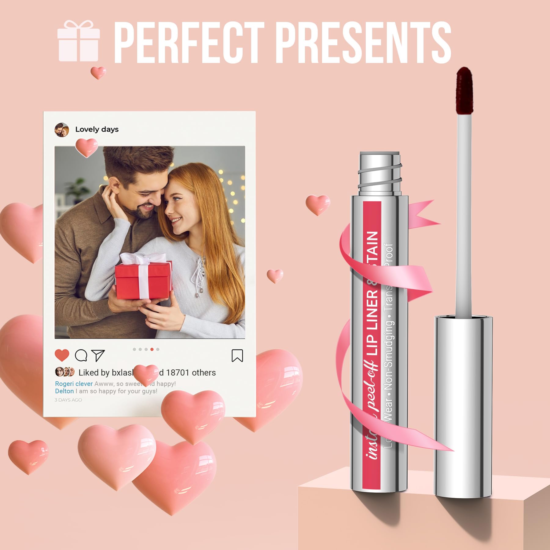 iMethod Lip Stain nourishing hydration plus color on lips.
