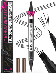 iMethod Microblading Eyebrow Pen with 4-fork tip creates natural hair-like strokes.