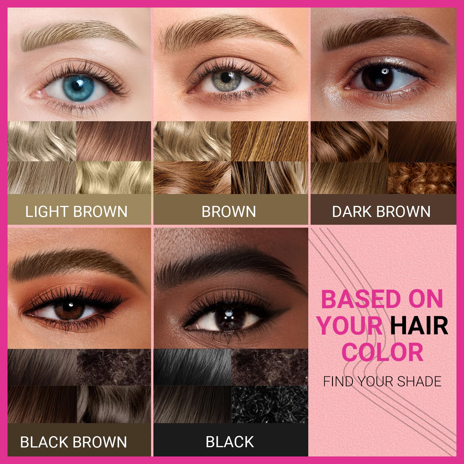 iMethod microblading eyebrow pen seven-shade range display for versatile tones