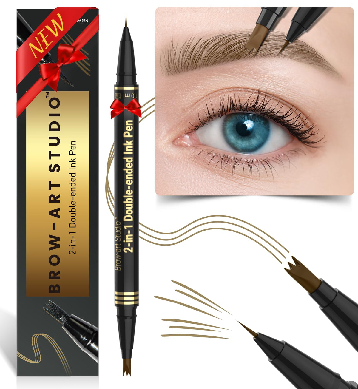 iMethod microblading eyebrow pencil dual ended cap closeup for natural looking brows and long wear