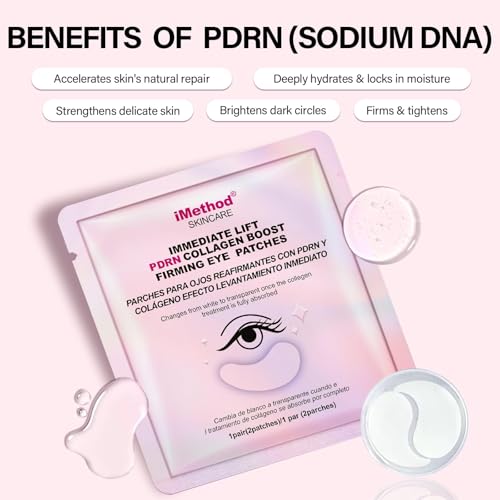 iMethod PDRN Collagen Eye Mask overnight-use demonstrates deep hydration.