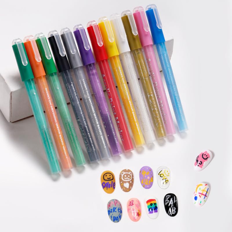 IMGDD Nail Art Pen color swatches display 16 options for DIY manicures.