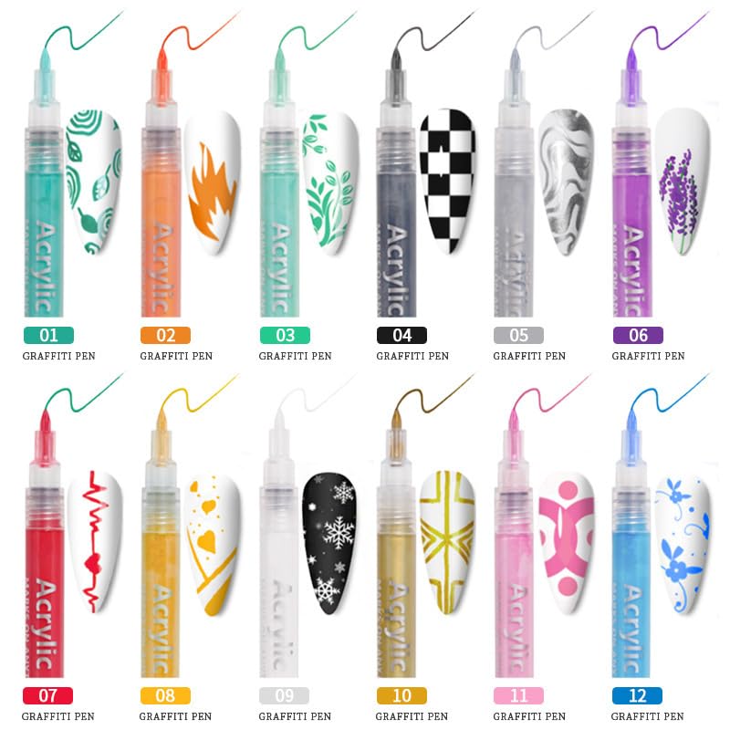 IMGDD Nail Art Pen uses water-based ink for precise designs on nails.