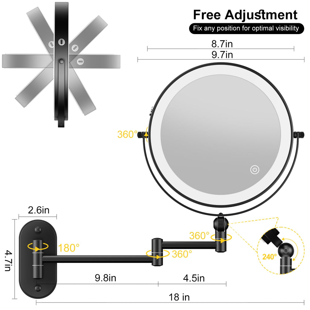 IMIKONA double-sided magnification highlights 1x and 10x views for precise detailing.