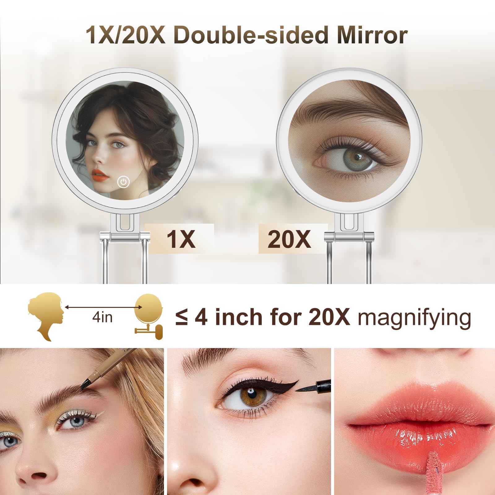 IMIKONA-light-color-temperature-warm-natural-cool: adjustable lighting for different makeup tasks.
