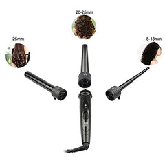 iMissiu Tourmaline 3in1 wand set barrel-3 closeup highlights shiny waves