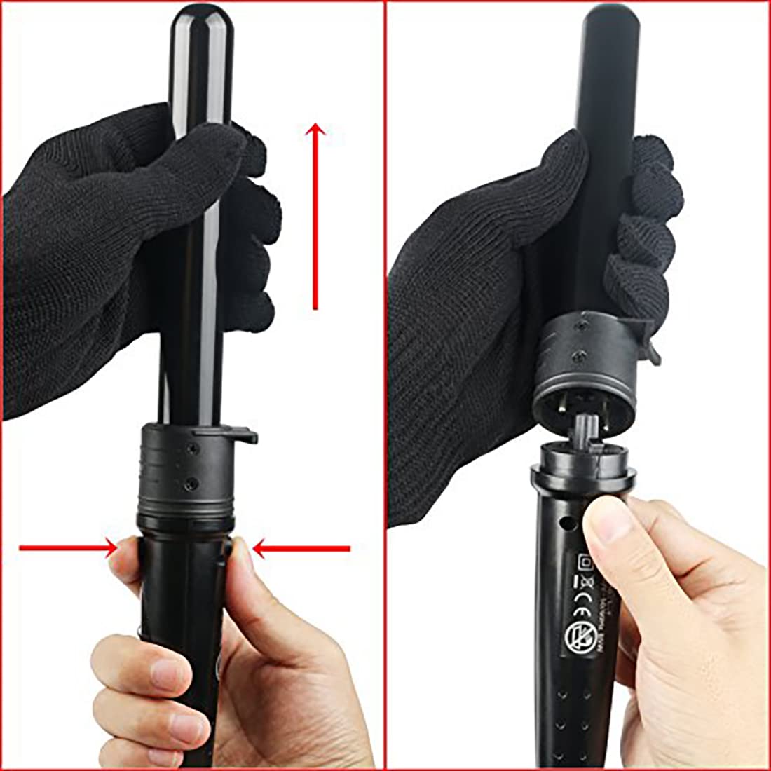 iMissiu Tourmaline 3in1 wand set in use shows easy maneuverability