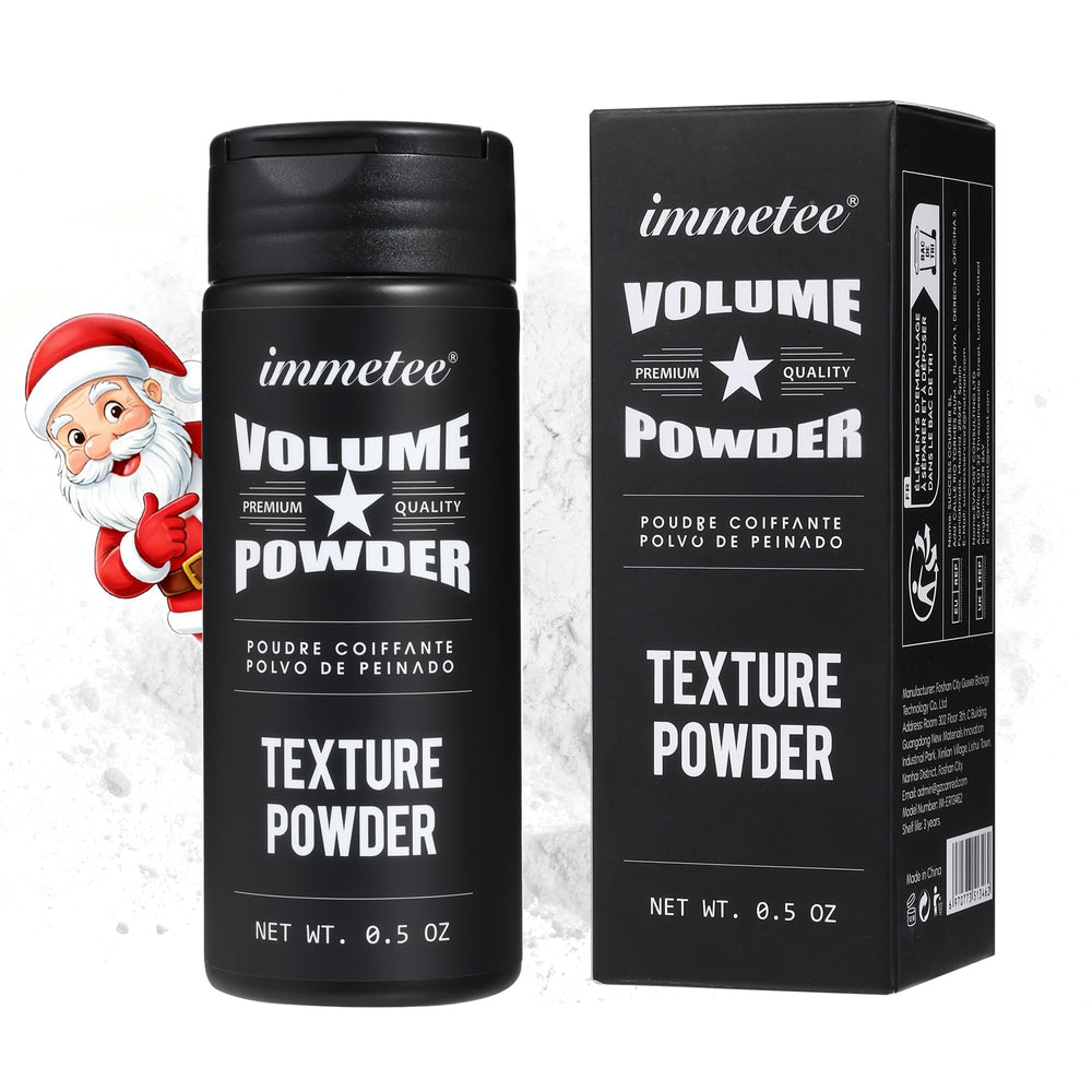 Immetee hair volume powder jar closeup for quick root lift