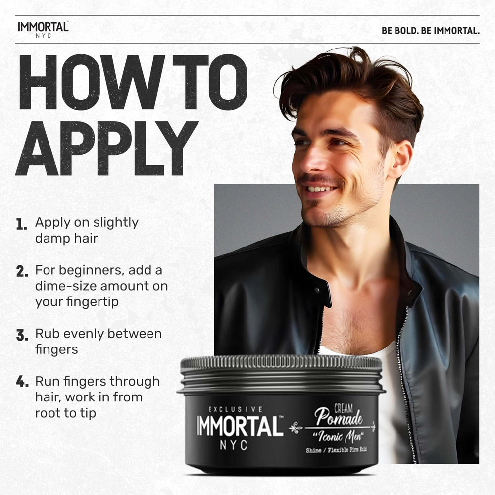 Iconic Men Cream Pomade at the beach during a workout keeps style intact