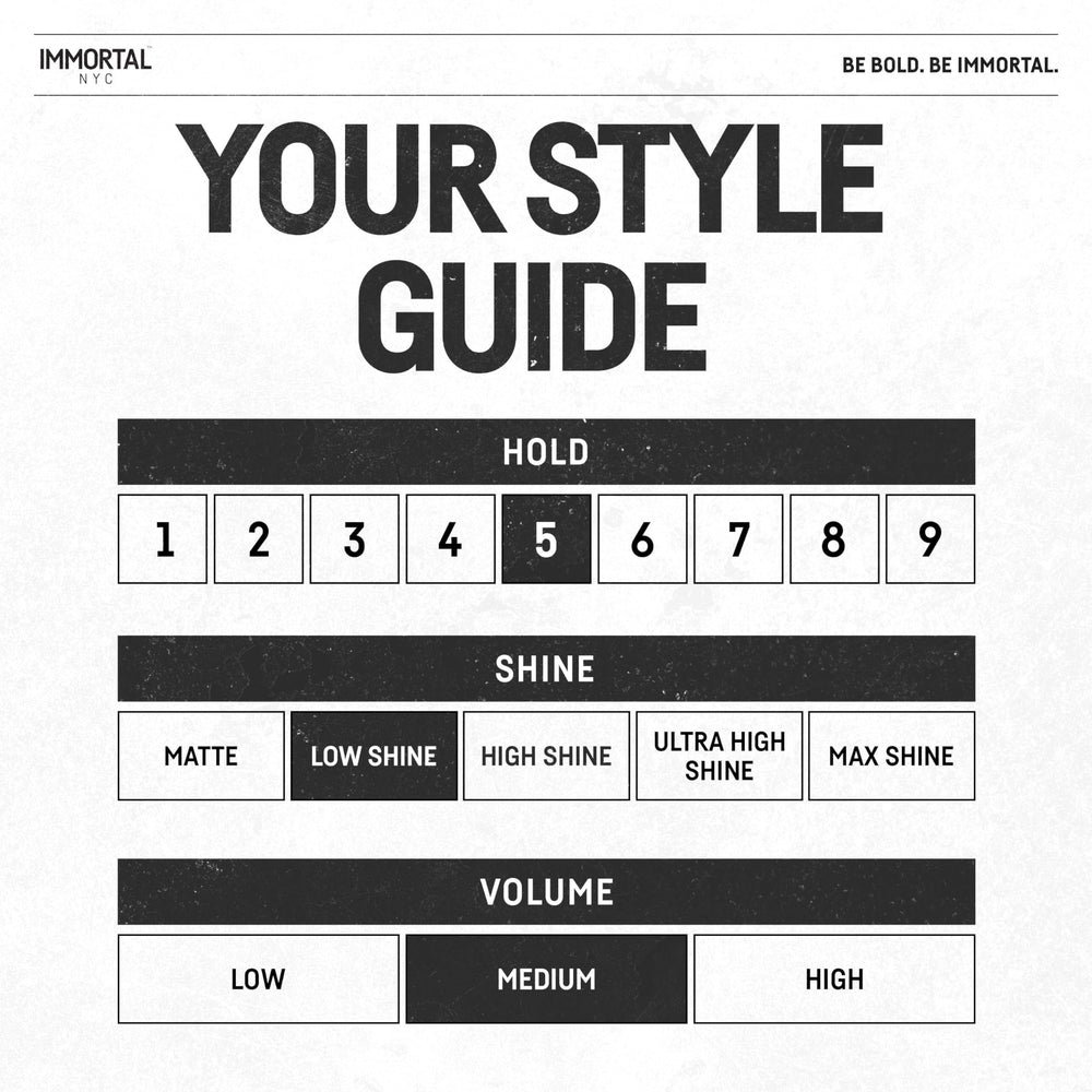 Model hairstyle with Immortal NYC Iconic Men Cream Pomade for a natural, low-shine look