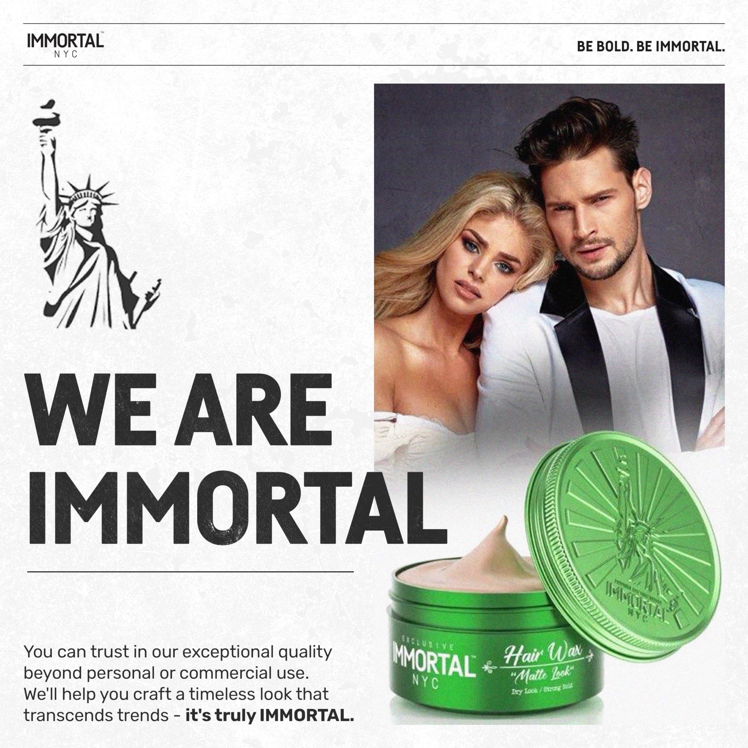 Immortal NYC Matte Look washes out easily with water.
