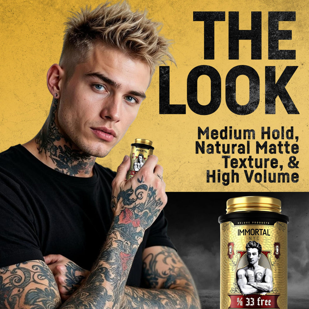 Immortal NYC Texture-Volume powder application for easy styling and strong hold