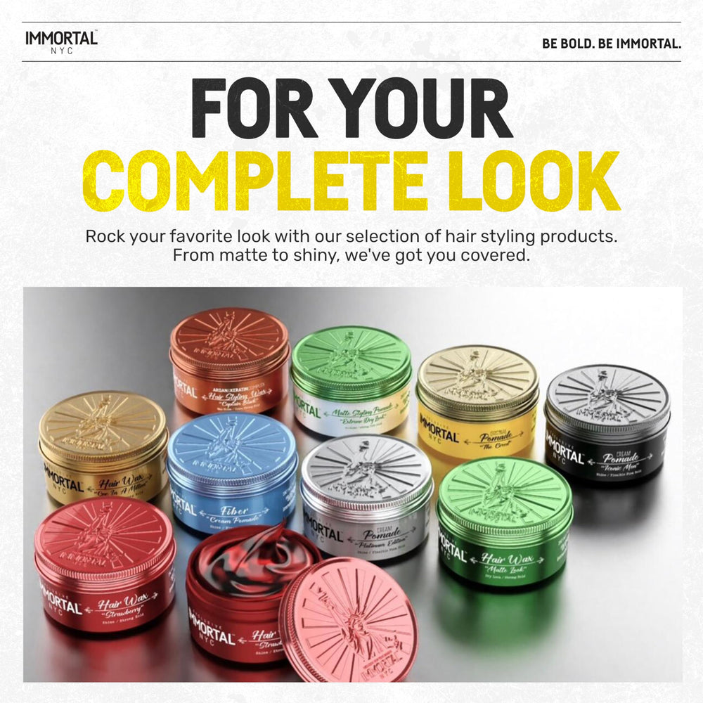 Immortal NYC Creed pomade style on retro-to-modern looks for all hair types.