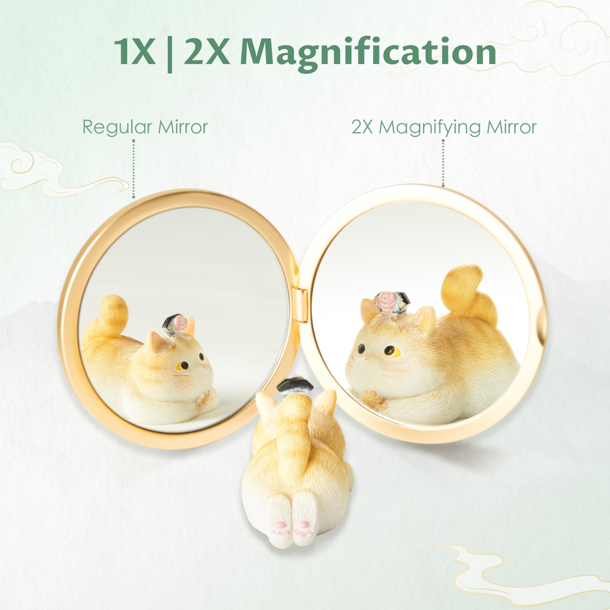 Imperblooms pocket size mirror fits purse or pocket for quick touch ups