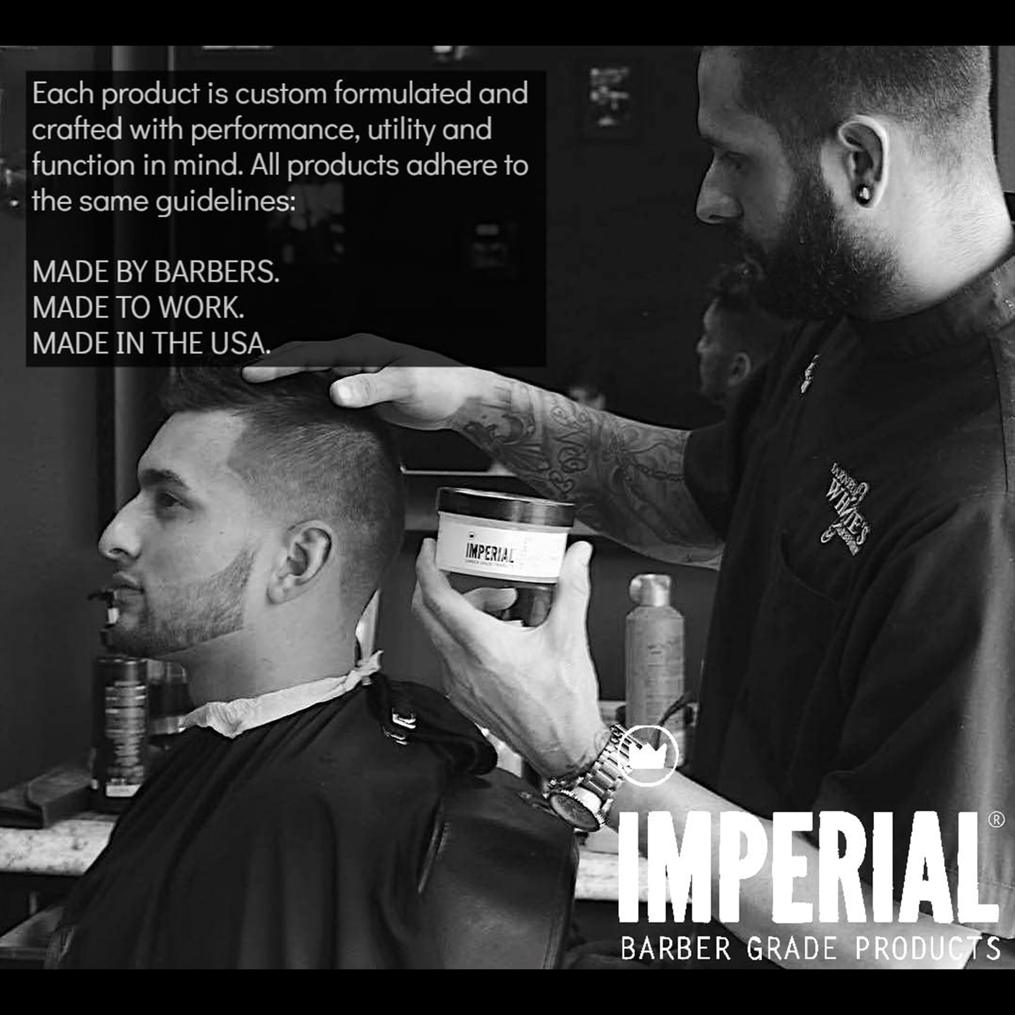 Imperial Barber Matte Pomade Paste being applied for easy restyling