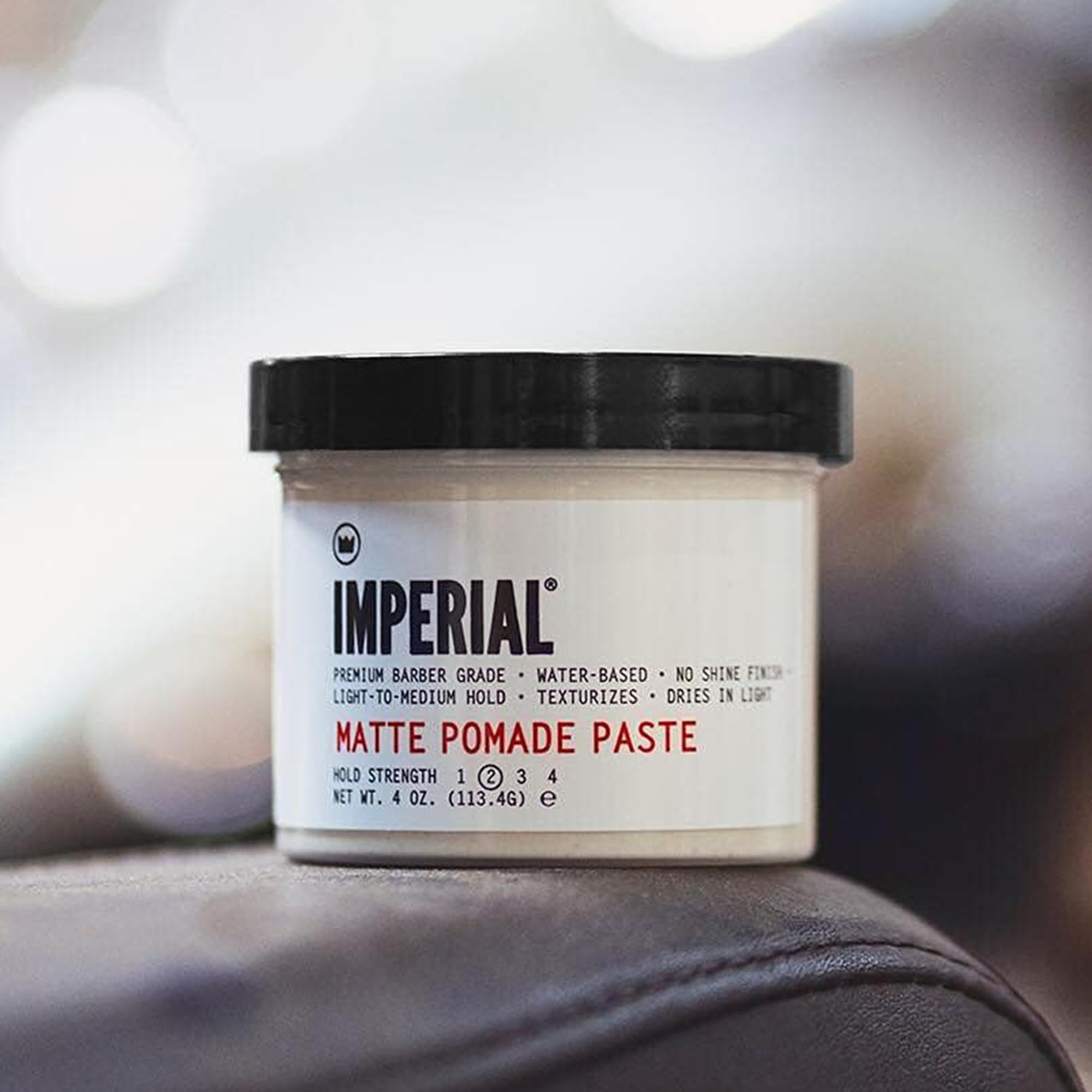 Imperial Barber Matte Pomade Paste styling session demonstrating light-to-medium hold