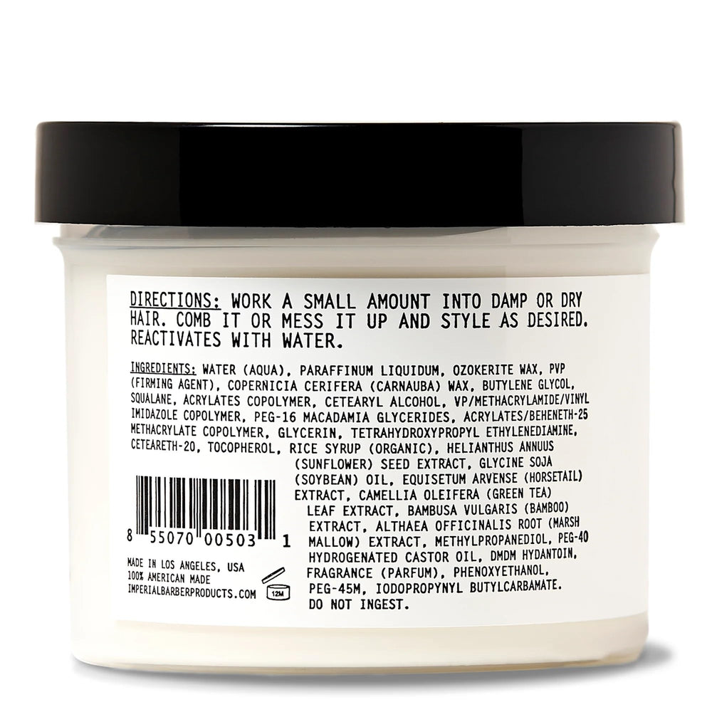 Imperial Barber Matte Pomade Paste rinse-out with water-based formula