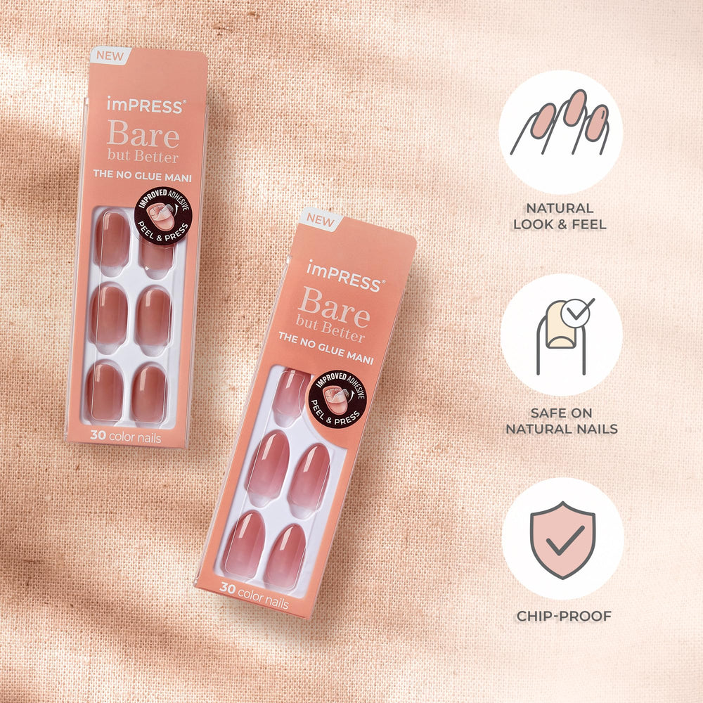 imPRESS 30 uñas incluidas para completar la manicura en una sola compra.