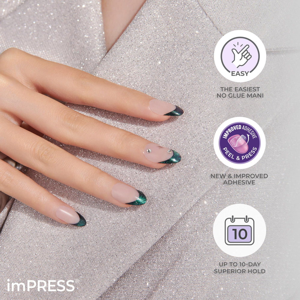 imPRESS Chip-Proof nails highlighting durable, chip-resistant finish