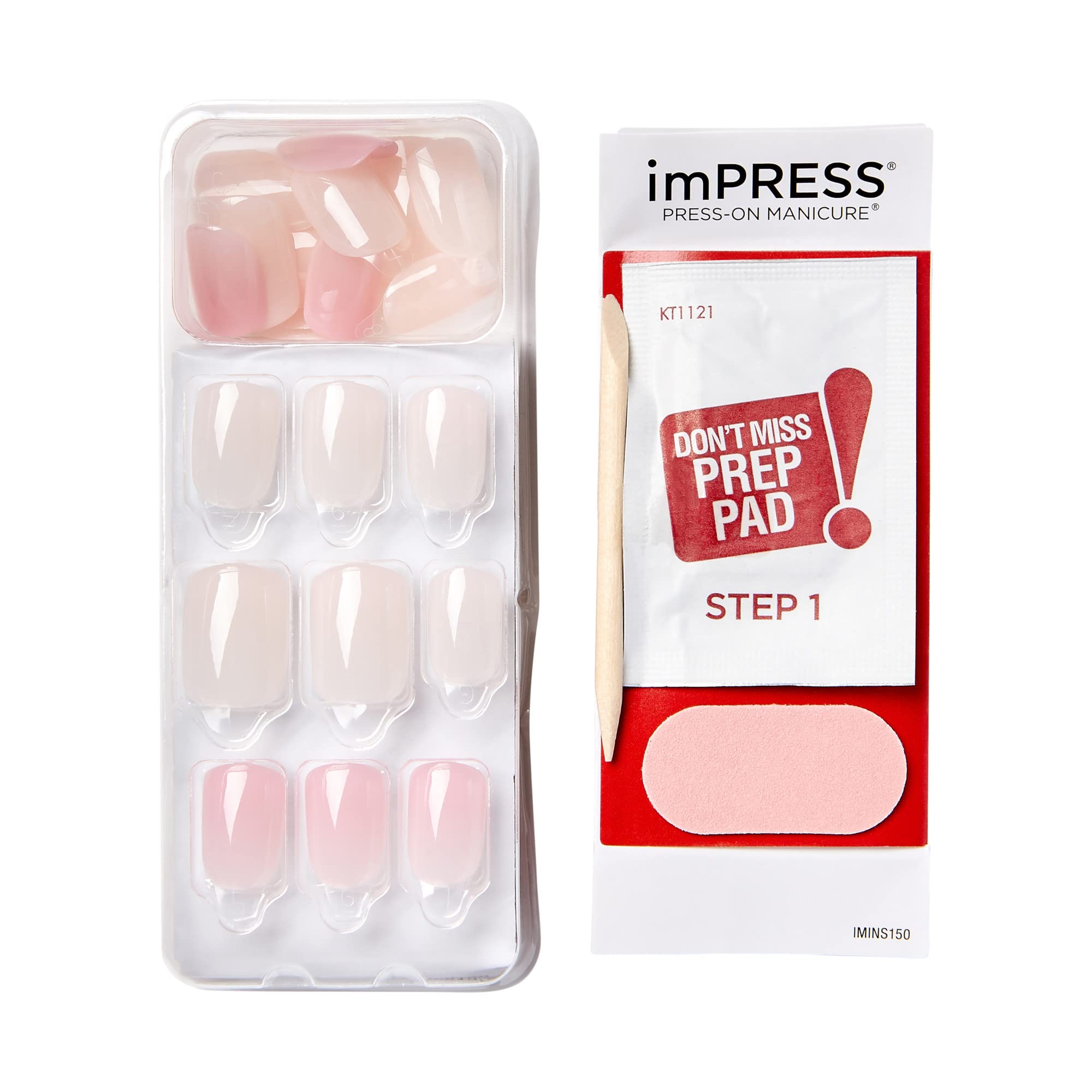imPRESS Palillo de manicura incluido para posicionar las uñas.