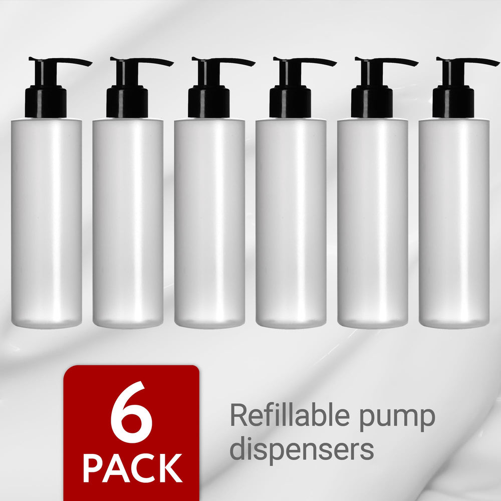 IMPRESA bottle for shampoo, durable design reduces spills during wash routines.