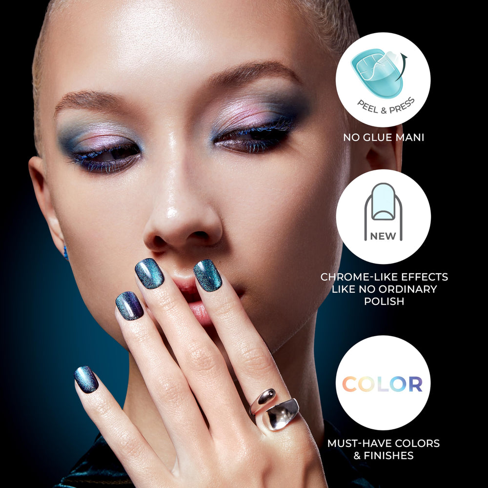 imPRESS adhesive innovation supports long wear without glue for convenient use.