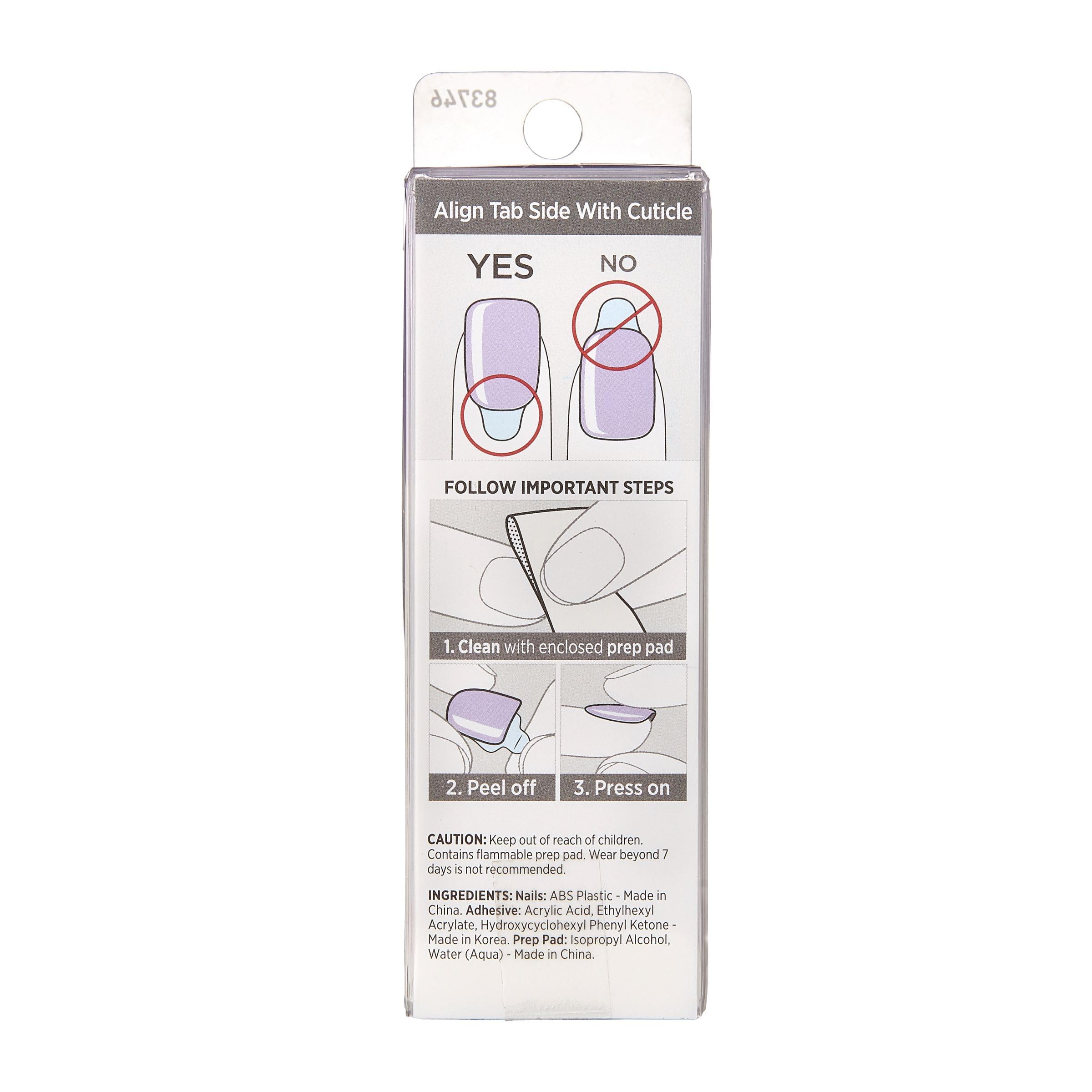 imPRESS Solid Color Nails application demonstrates clean, polish-free look