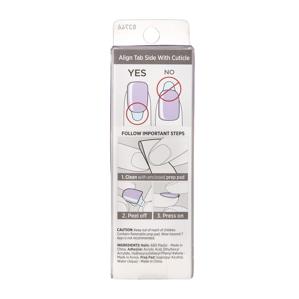 imPRESS Solid Color Nails application demonstrates clean, polish-free look